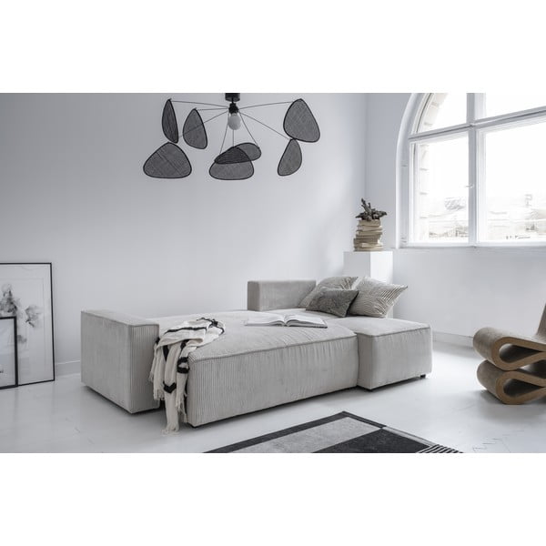 Bijela sklopiva kutna garnitura od samta (promjenjiva) Brave Dave – Miuform-image-4