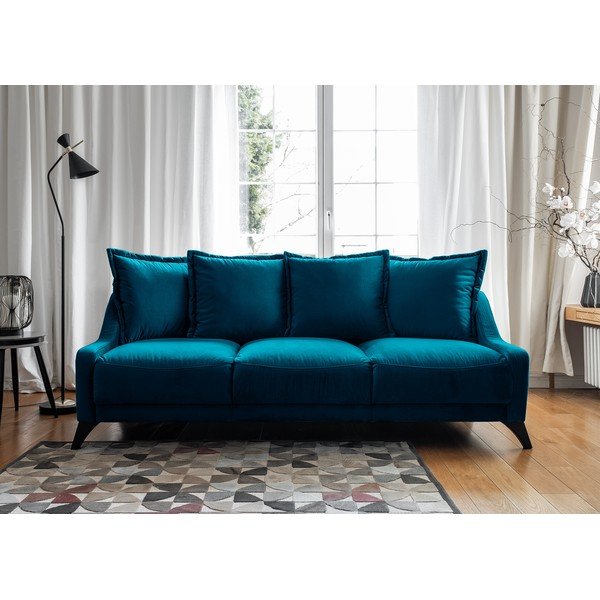 Petrolej plava baršunasta sofa Miuform Royal Rose-image-1