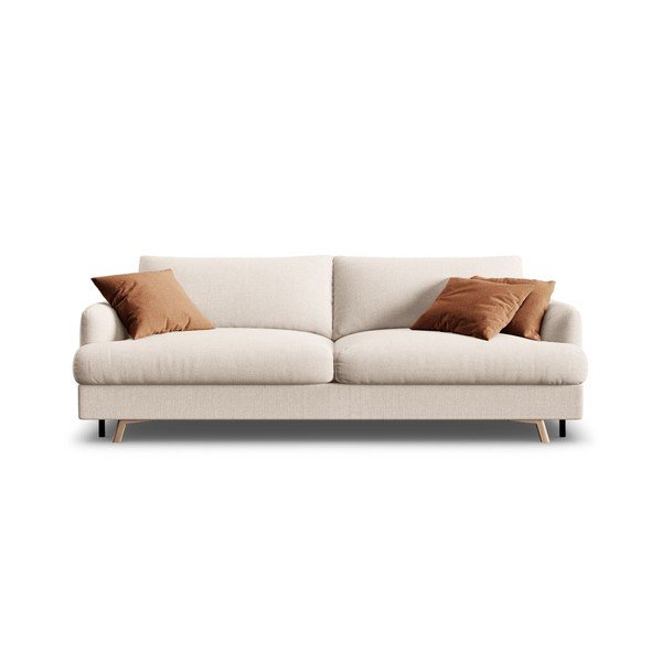 Bež sklopiva/s prostorom za odlaganje sofa 233 cm Naomi – Micadoni -image-1