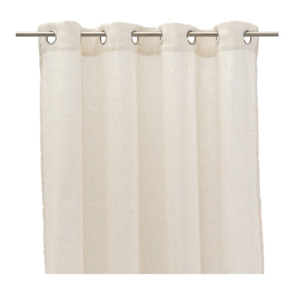 Bež prozirna zavjesa od mješavine lana 140x260 cm Fifties – Casa Selección
