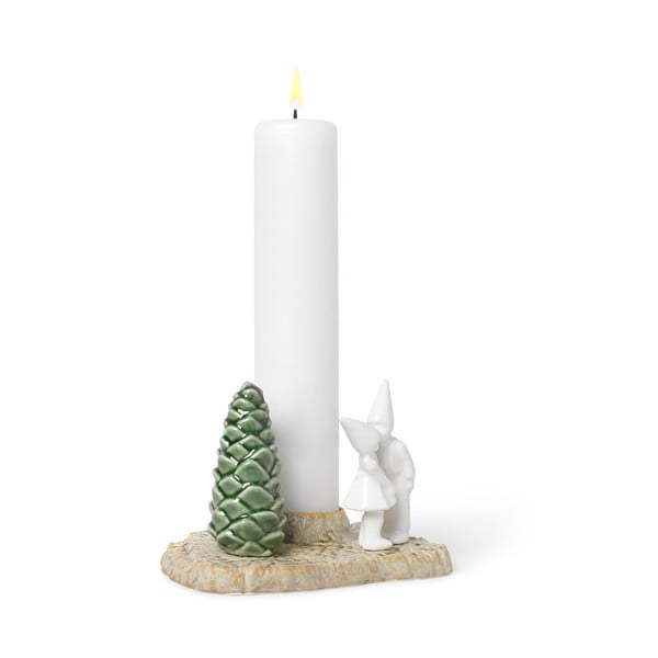 Božićni zemljani svijećnjak Kähler Design Christmas Kiss, dužina 17 cm-image-4