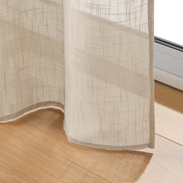 Smeđa prozirna zavjesa 140x280 cm Haltona – douceur d'intérieur-image-3