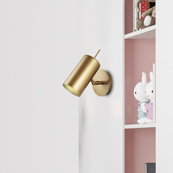 Zidna svjetiljka u zlatnoj boji Squid Lighting Geo, visina 23 cm-image-3