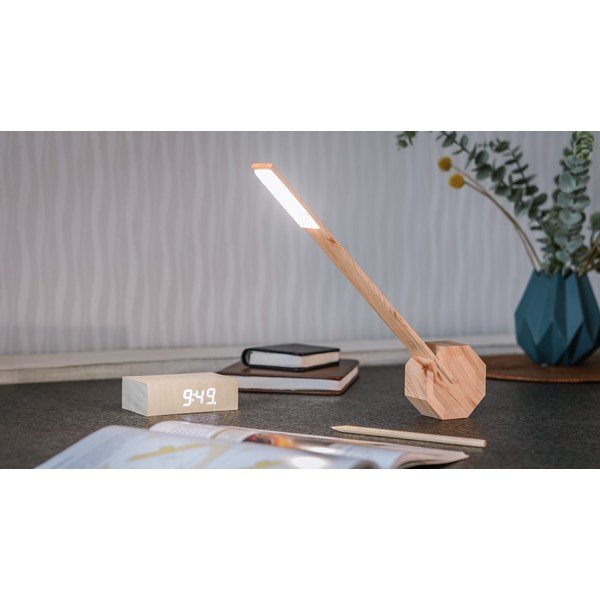 Svjetlo smeđa LED stolna lampa (visina 38 cm) Octagon One – Gingko-image-4