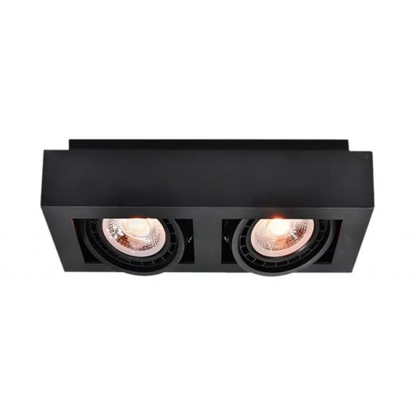 Crna stropna svjetiljka s metalnim sjenilom 34x18,5 cm Loid – GTV