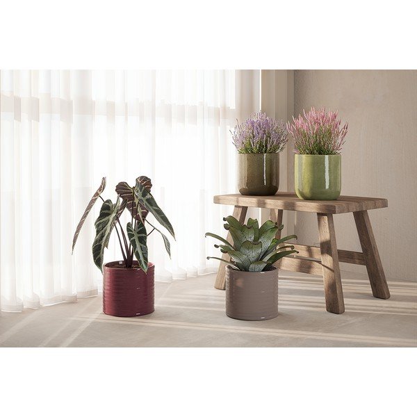 Keramička ručno rađena ukrasna tegla za cvijeće ø 18 cm Fortuna – Artevasi-image-1