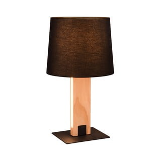 Crna/u prirodnoj boji LED stolna lampa s tekstilnim sjenilom (visina 50 cm) Rahul – Trio