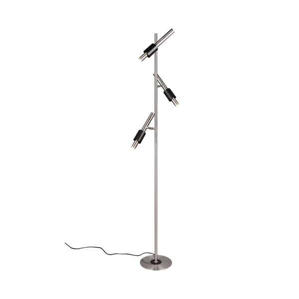 Crna/u srebrnoj boji LED stojeća svjetiljka (visina 150 cm) Ikaris – Trio Select-image-4