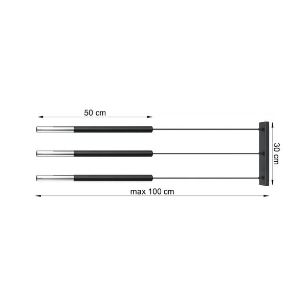 Visilica u crnoj i srebrnoj boji Sollux Asarot 3L-image-2