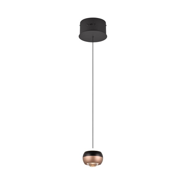 Crna/u bakrenoj boji LED viseća svjetiljka s metalnim sjenilom ø 15,5 cm Orbit – Trio Select