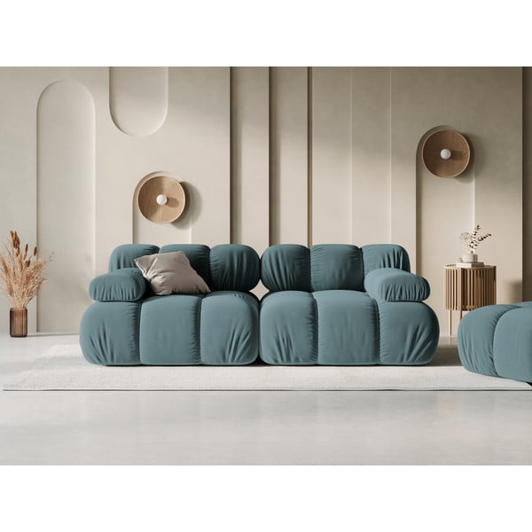 Petrolej zelena baršunasta sofa 188 cm Bellis – Micadoni Home-image-1