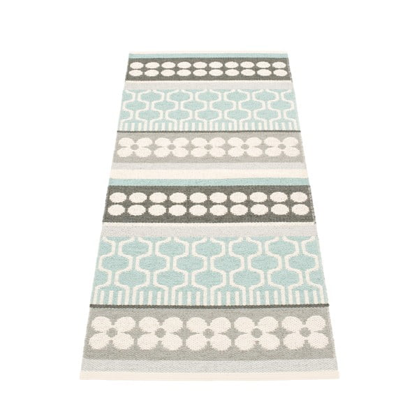 Sivi/tirkizni unutarnji i vanjski tepih 70x90 cm Asta Pale Turquoise – Pappelina