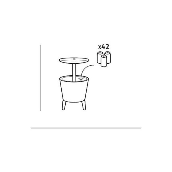 Plastični okrugao vrtni stol s prostorom za led ø 49,5 cm Cool – Keter-image-4