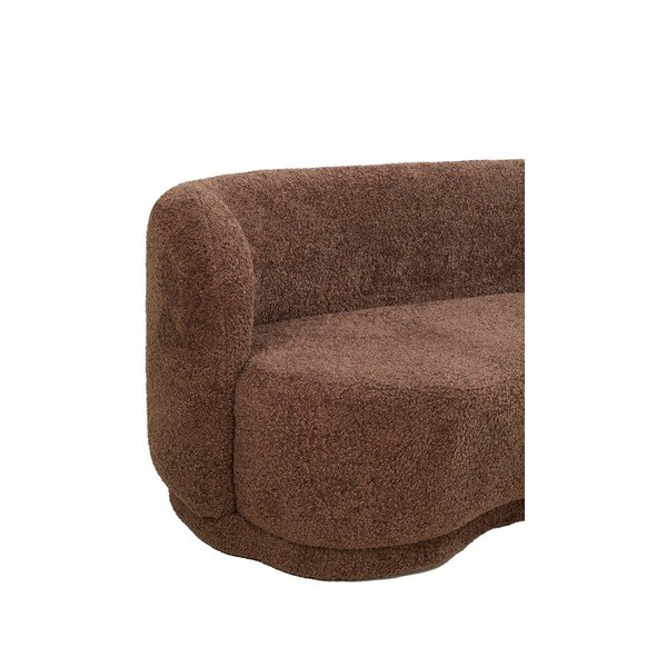 Tamno smeđa sofa od bouclé tkanine 175 cm Amelie – Light & Living-image-3