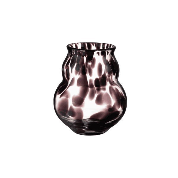 Tamno smeđa staklena ručno izrađena vaza (visina 22 cm) Dam – noo.ma