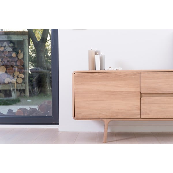 TV komoda od masivnog hrasta Gazzda Fawn Natural-image-1