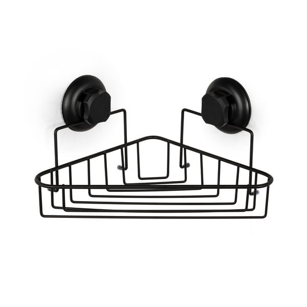 Crna samostojeća kutna polica za kupaonu Compactor Bestlock Black Corner Rack 1 Shelf-image-4