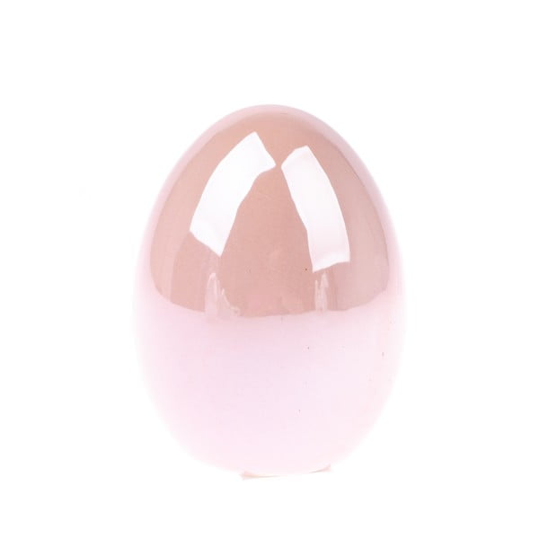 Ružičasti keramički ukras Dakls uskršnje jaje, visina 8 cm