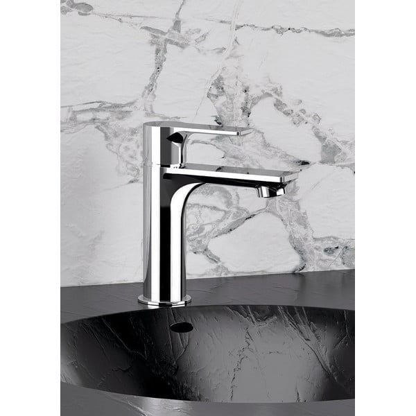 Stojeća slavina za umivaonik u sjajno srebrnoj boji Pax – Sapho-image-1