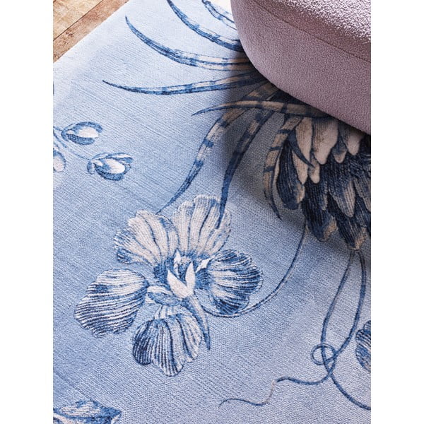 Svijetlo plavi vuneni tepih 300x400 cm Talwin – Agnella-image-2