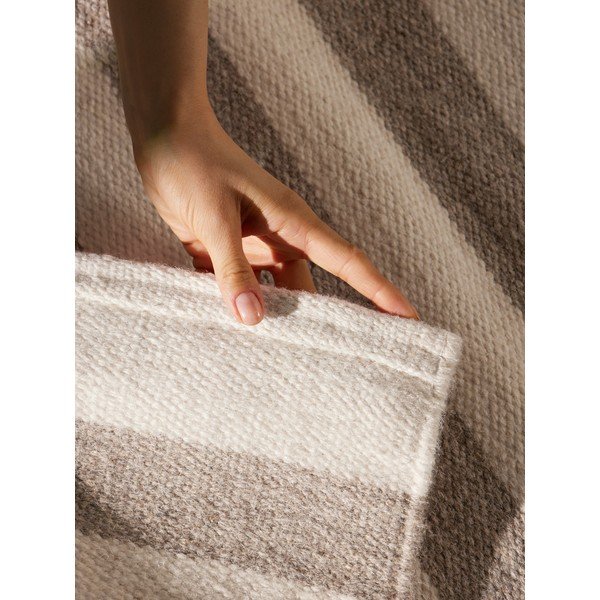 Bijeli/sivi obostrani/ručno rađen vunen tepih 160x230 cm Vika – Hanse Home-image-4