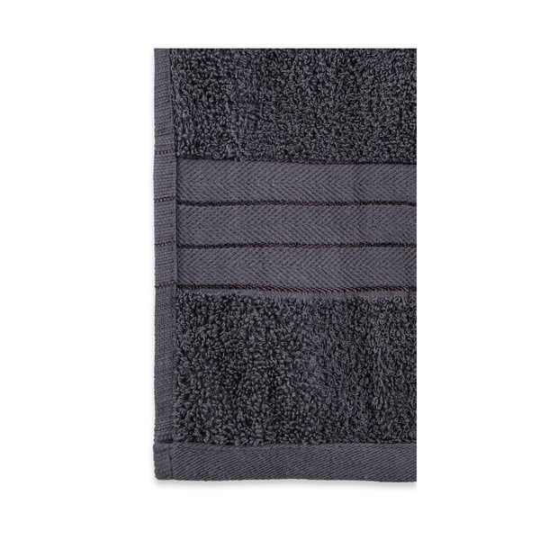 Antracitno sivi pamučni ručnici u setu 2 kom od frotira 70x140 cm – Good Morning-image-1