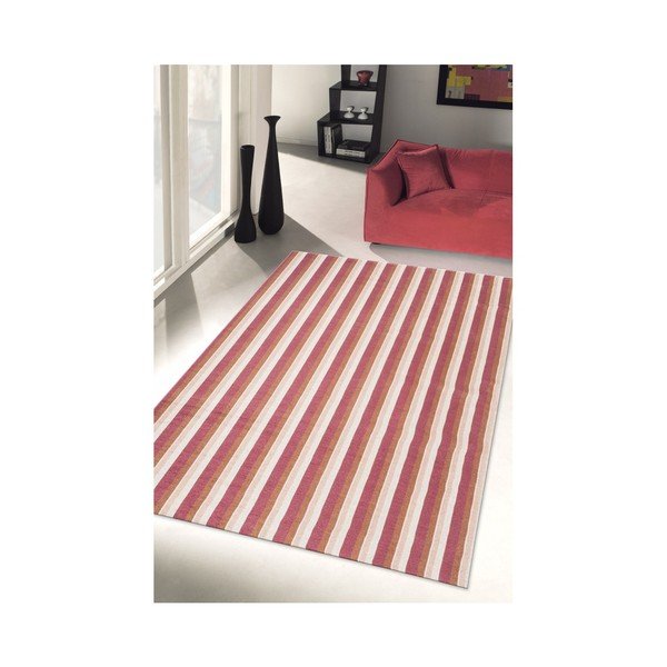 Crveno-narančasti tepih Floorita City Loft Stripes, 80 x 130 cm-image-4