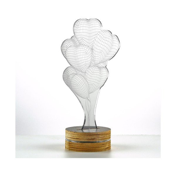 3D stolna lampa Heart Ballons-image-1