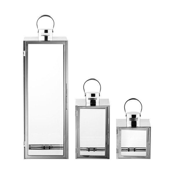 Staklena lanterna 3 kom (visina 60 cm) Pota – House Nordic-image-2