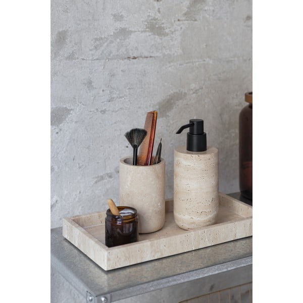 Bež kameni dozator sapuna 250 ml Travertine – Mette Ditmer Denmark-image-3