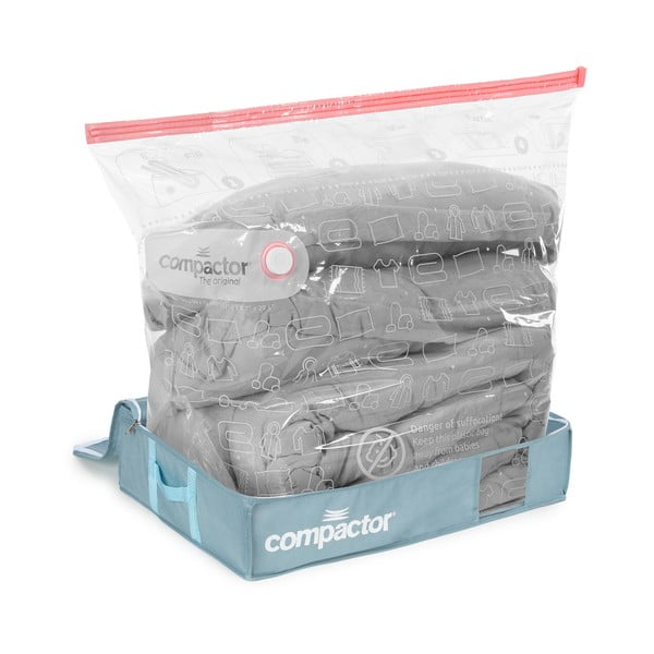 Vakuumske plastične kutije za ispod kreveta u setu 3 kom 65x45x15,5 cm Blue Edition – Compactor-image-3