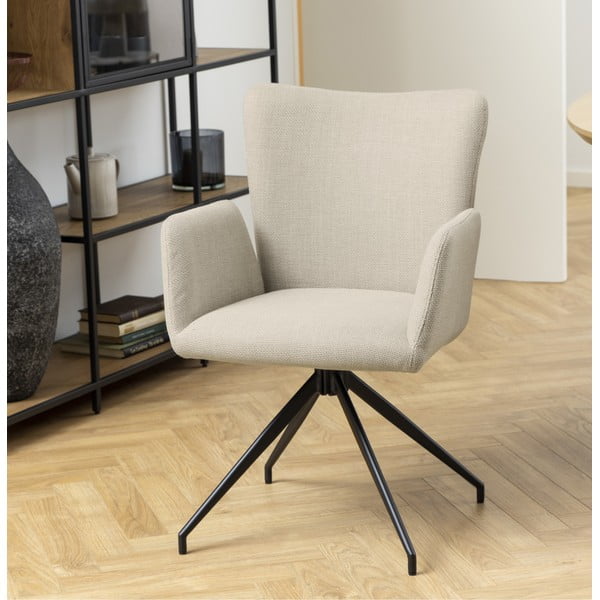 Bež podstavljene blagovaonske stolice u setu s naslonima za ruke 2 kom Laura – Actona-image-1