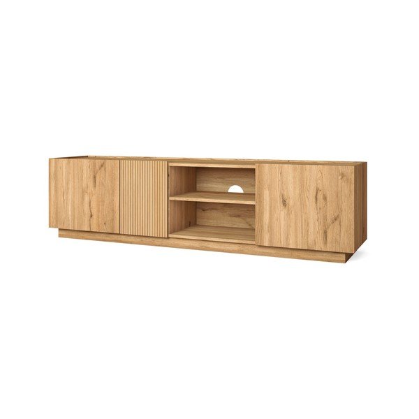TV stol u dekoru hrasta u prirodnoj boji 180x48 cm Rayana - Marckeric-image-2