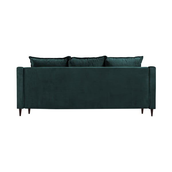 Plavo-zeleni baršunasti kauč na razvlačenje sa prostorom za odlaganje Mazzini Sofas Freesia, 215 cm-image-3