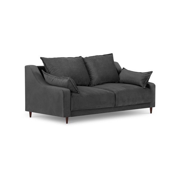 Tamno siva sofa od baršuna Mazzini Sofas Freesia, 150 cm-image-2