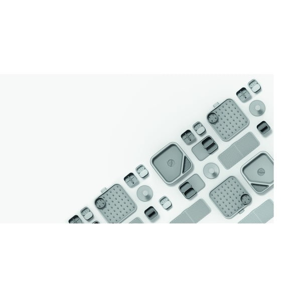 Svijetlo sivi plastičan ocjeđivač za posuđe za pribor 12x11 cm Duo – Joseph Joseph-image-4