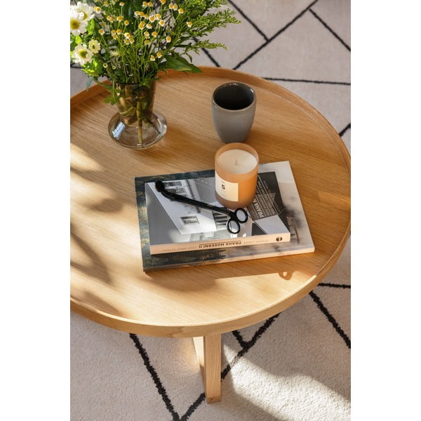 Okrugli stolić od hrastovog drveta Wireworks Round, promjera 66 cm-image-4