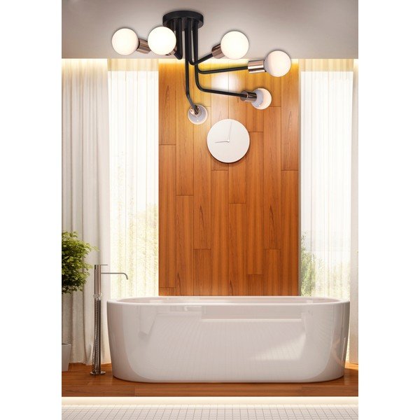 Crna/u bakrenoj boji stropna svjetiljka 27x27 cm Spill – Candellux Lighting-image-1