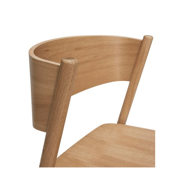 Barska stolica u dekoru hrasta u prirodnoj boji (visine sjedala 75 cm) Oblique – Hübsch-image-4