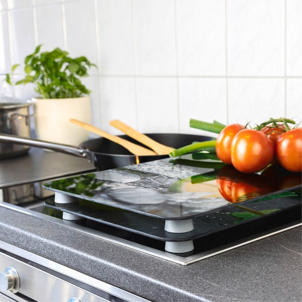 Set od 2 staklena poklopca za štednjak Wenkoo Mojitos, 52 x 30 cm-image-1