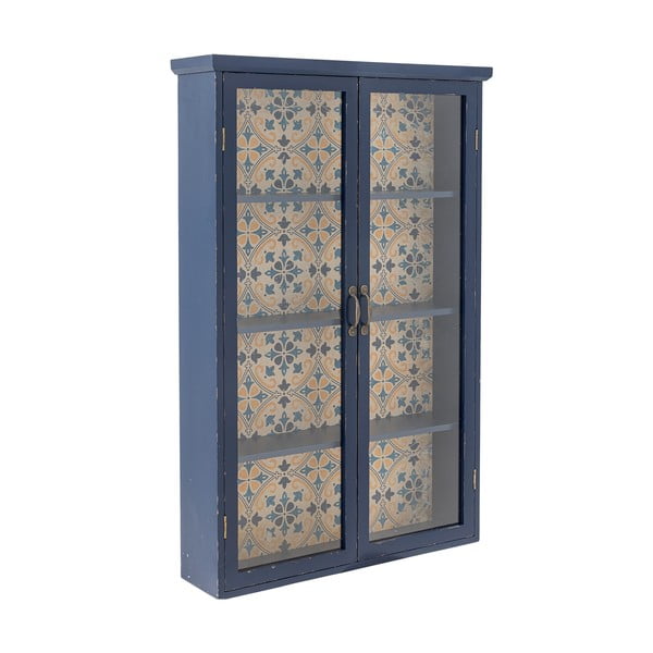 Plava vitrina od masivne jele 81x122x22 cm Hazem – Bloomingville-image-2