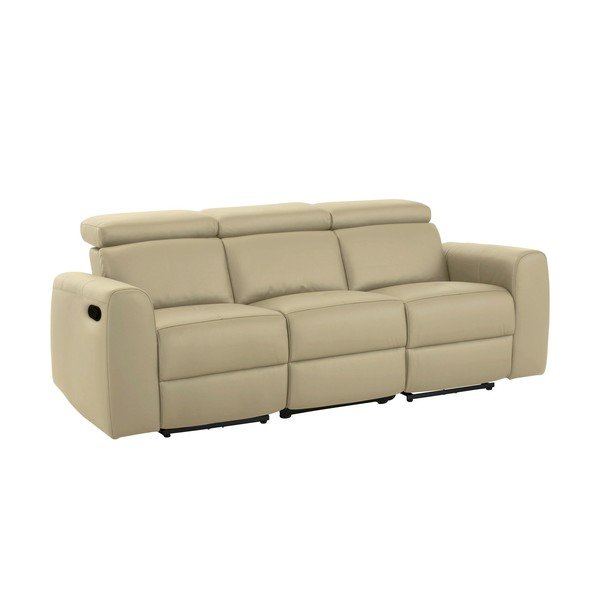Bijela sofa od imitacije kože 216 cm Capena – Støraa