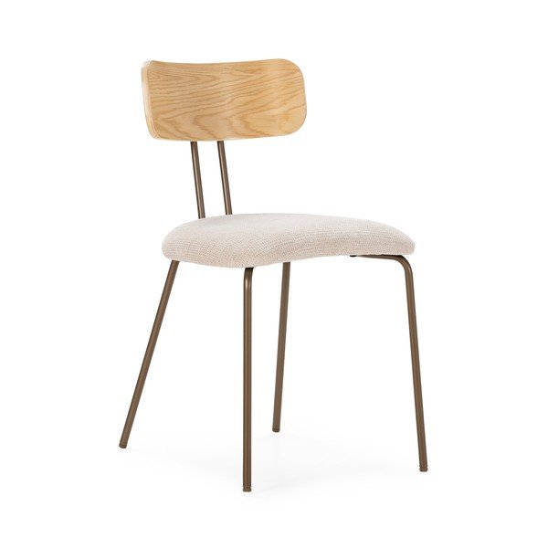 Bež/u prirodnoj boji podstavljena blagovaonska stolica Olimpia – MOME