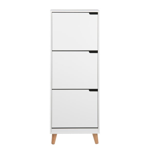 Bijela komoda za cipele sa 3 pretinca Actona Mitra-image-4