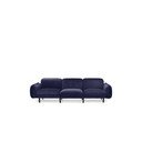 Plava baršunasta sofa EMKO Bean