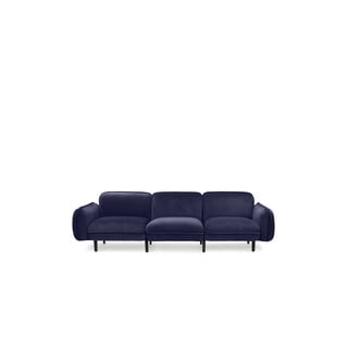 Plava baršunasta sofa EMKO Bean