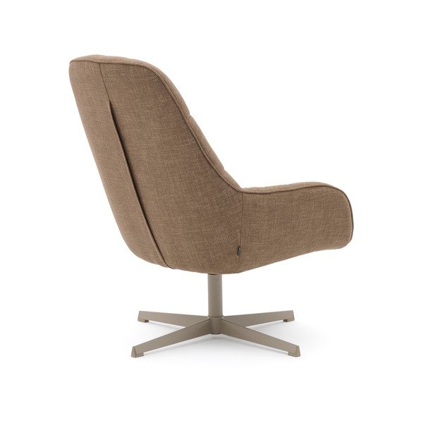 Smeđa okretna fotelja Jaspe – Kave Home-image-4