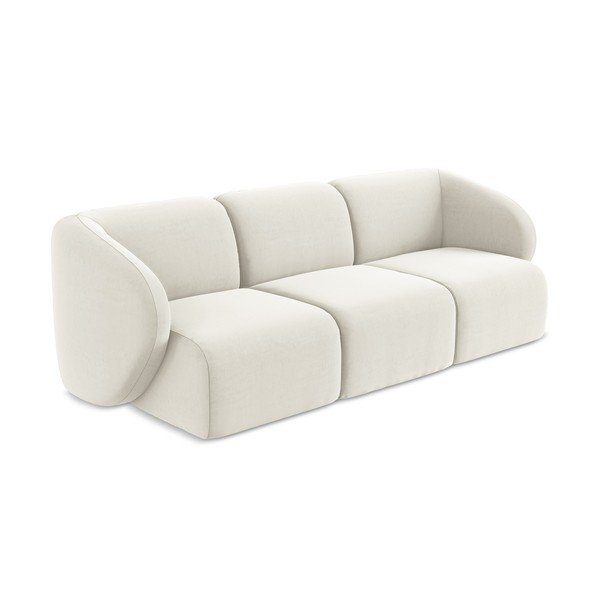 Bež baršunasti sofa 244 cm Lani – Makamii-image-2