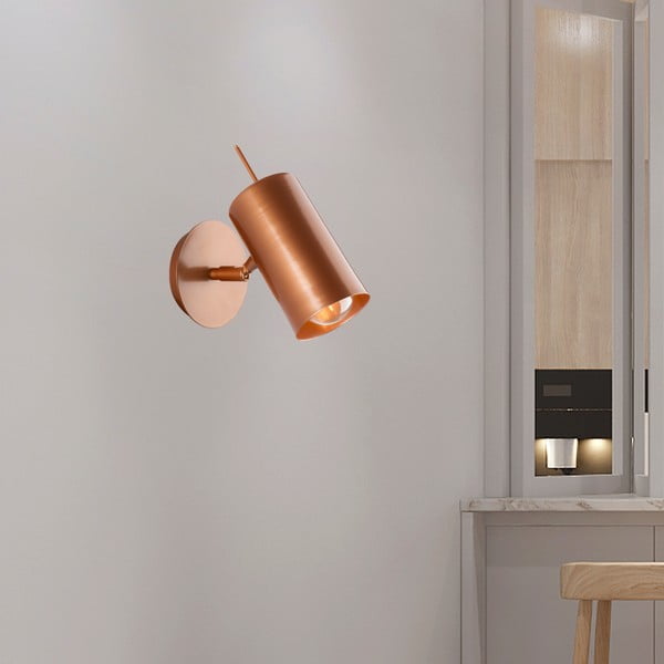 Zidna lampa bakrene boje Squid Lighting Geo, visina 16 cm-image-3