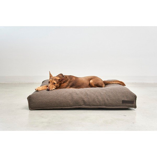 Smeđi krevet za pse od boucle tkanine 100x75 cm Mondo Chocolate M – MiaCara-image-1